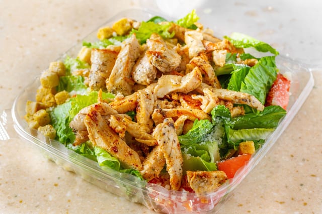 Grilled Chicken Caesar Salad.
