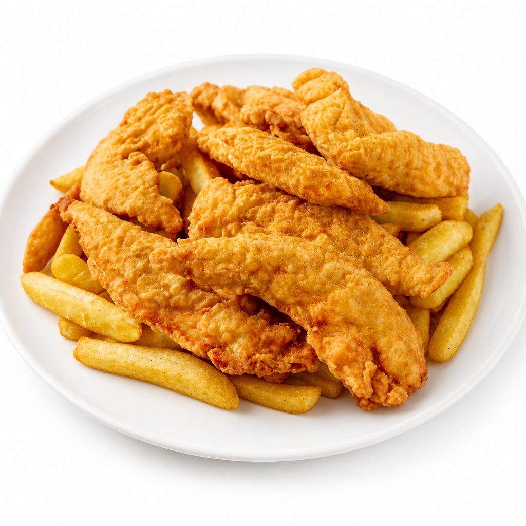 Chicken Tenders with Fries.